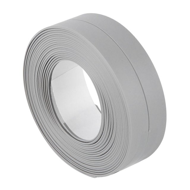 Bande d'étanchéité autocollante pour baignoire et mur, pour évier, cuisine (gris 22 mm x 3,2 m)