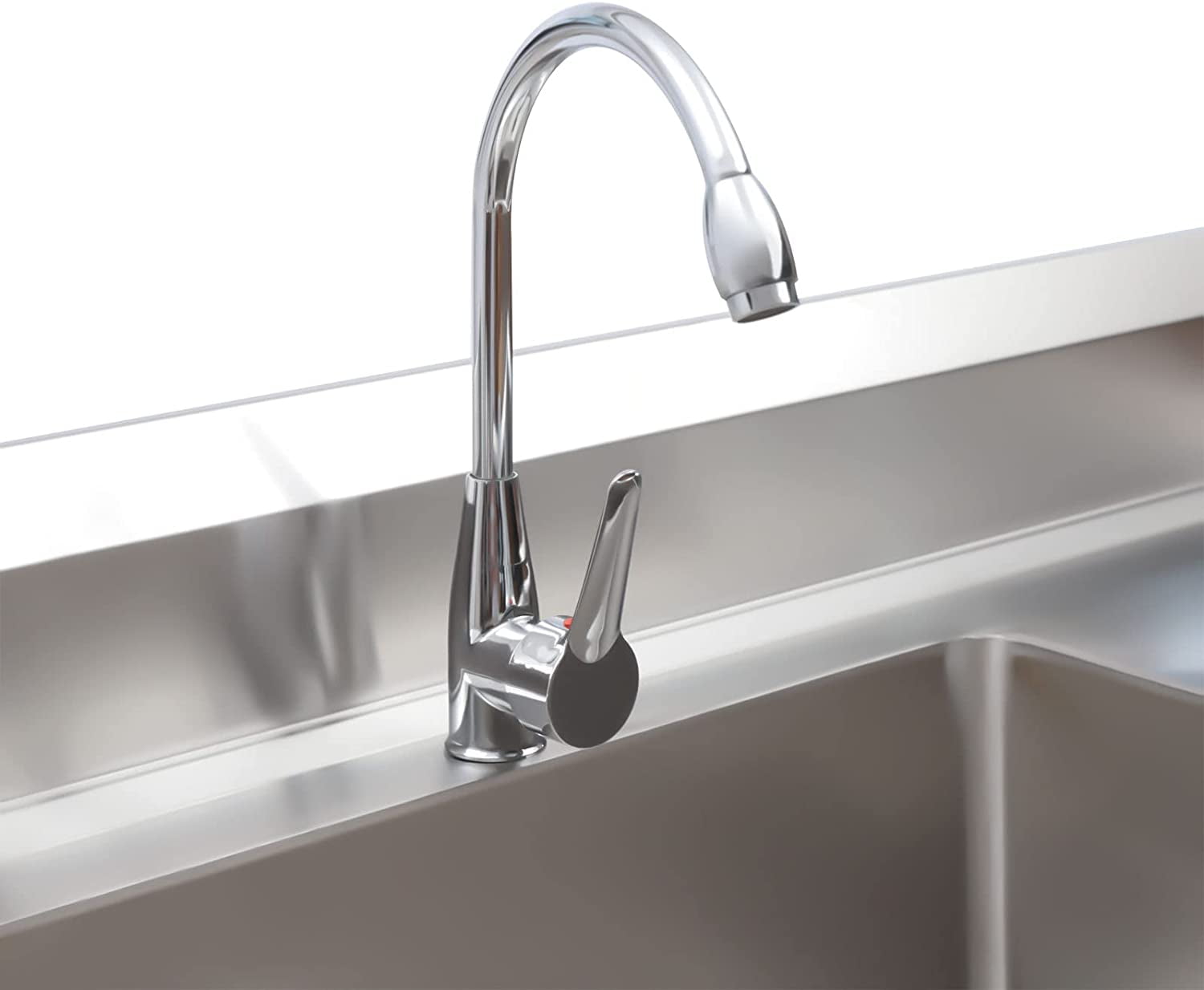 Miumaeov Stainless Steel Utility Sink with Backsplash,1 Compartment Workbench Sink Freestanding Commercial Kitchen Sink for Restaurant,Laundry Room,Garages