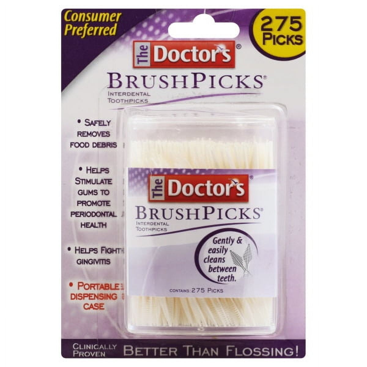 Doctor's Brush Picks Interdental Toothpicks for Dental Tight