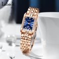 thumbnail image 3 of EXPLOJOY Stylish Ladies Quartz Watch – Diamond-Set Square Dial with Moon Phase and Steel Band, 3 of 9