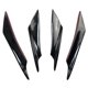 thumbnail image 1 of Divisor de labios de parachoques delantero Universal Yuxing paquete de 4 aletas suaves color negro, 1 of 5