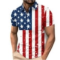 thumbnail image 3 of WAENQINLA Memorial Day Shirts for Men Golf Shirt Casual American Flag Patriotic Golf Shirt 4th of July Independence Day Clothes, 3 of 5