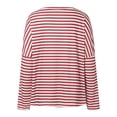 thumbnail image 6 of Tops for Women Trendy Womens Dressy T Shirts Shirt Dinner Womens Western Shirts Band T Blank Shirt Fashion Tees for Women Long Sleeve Tall Plain Night plus Size V Neck Thermal Sports Red XL, 6 of 9