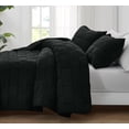 thumbnail image 6 of Chezmoi Collection George 3-Piece Jacquard Quilt Set King Size, Black Textured Woven Lightweight Rectangle Quilted Bedspread for All Seasons (1 Quilt 108x96 inches, 2 Shams), 6 of 9