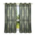 thumbnail image 6 of Yayeee Window Curtains Light Filtering 63"x52" Grommet Panel Pair Home Living Room Decor, Hand Drawn Christmas Trees, 6 of 7