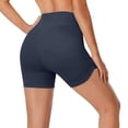 thumbnail image 7 of Kinrui Womens 5" Biker Shorts High Waisted Workout Spandex Short Tummy Control Gym Yoga Athletic Shorts with Pocket Navy L, 7 of 7