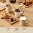 thumbnail image 2 of Malacasa Stoneware Coffee Mugs Set, 12 oz Coffee Cups Set of 4, Dishwasher & Microwave Safe, Brown, 2 of 8