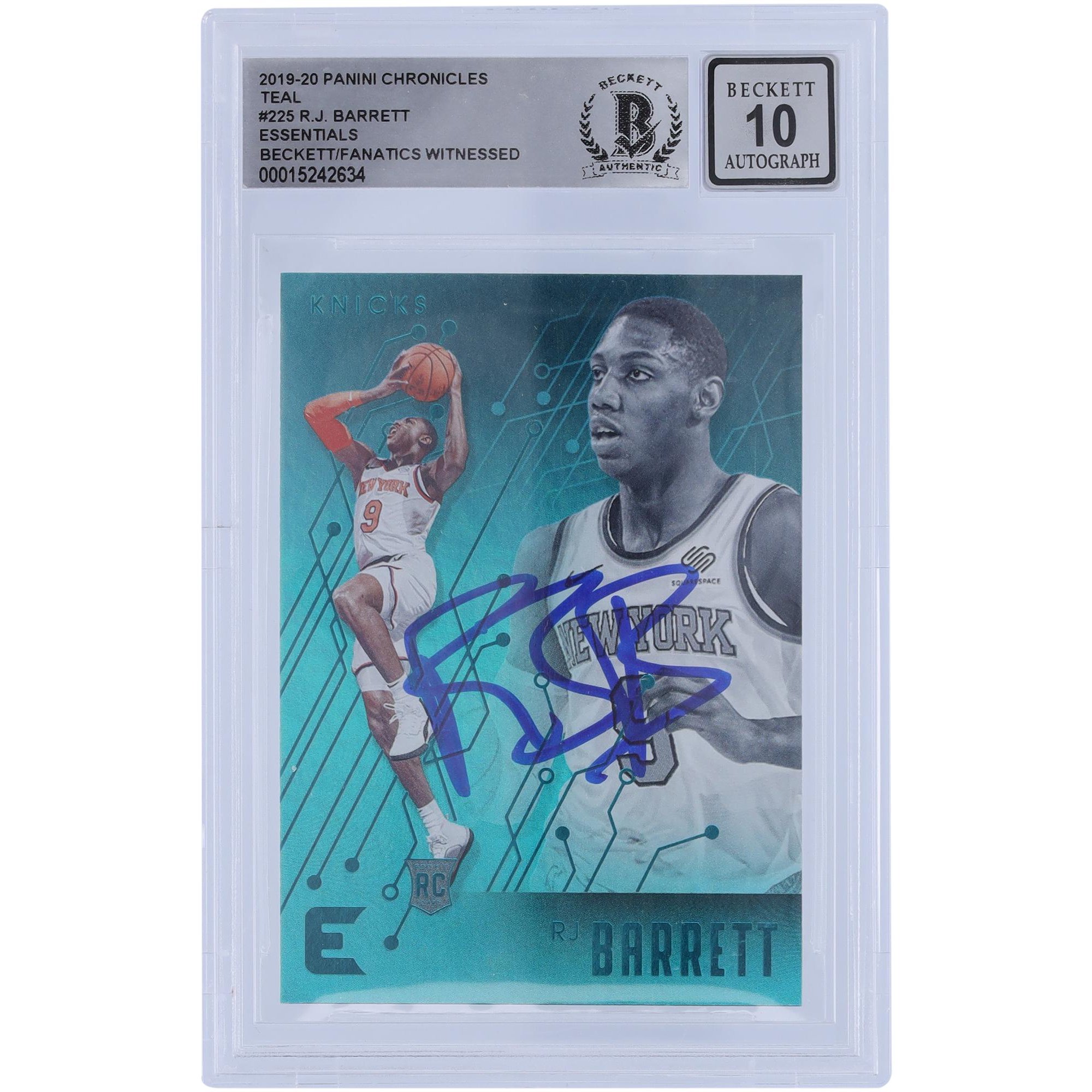 2019-20 Rookie RJ Barrett Game Used New York Knicks Jersey NBA Basketball  LOA