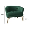 thumbnail image 7 of Andeworld Upholstered Accent Chair with Gold Metal Legs (Green), 7 of 7
