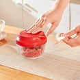 thumbnail image 3 of Chop Dice Puree Vegetables Onions Tomatoes Garlic Meats and Nuts in Just Seconds for Delicious Meals,Red, 3 of 8
