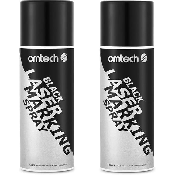 Laser Marking Spray, Metal Laser Marking Fluid for CO2 Laser Engravers,2X 8oz Aerosol High Contrast Black Spray for Laser Engraving Metal, Laser Ink Agent for Aluminum Stainless Steel More