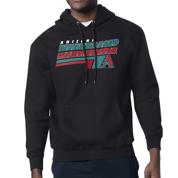 Men's Starter Black Arizona Diamondbacks Logo Push Graphic Hoodie