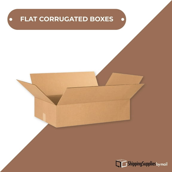 ShippingSuppliesByMail Durable Corrugated ECT-32 Boxes, 14 x 11 x 3 Inches, Kraft, 25 Pack