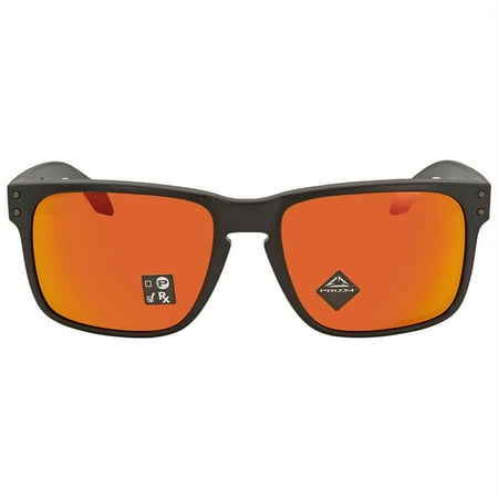 Oakley OO9102-E255 Standard Fit Holbrook Sunglasses, Matte Black/Prizm Ruby