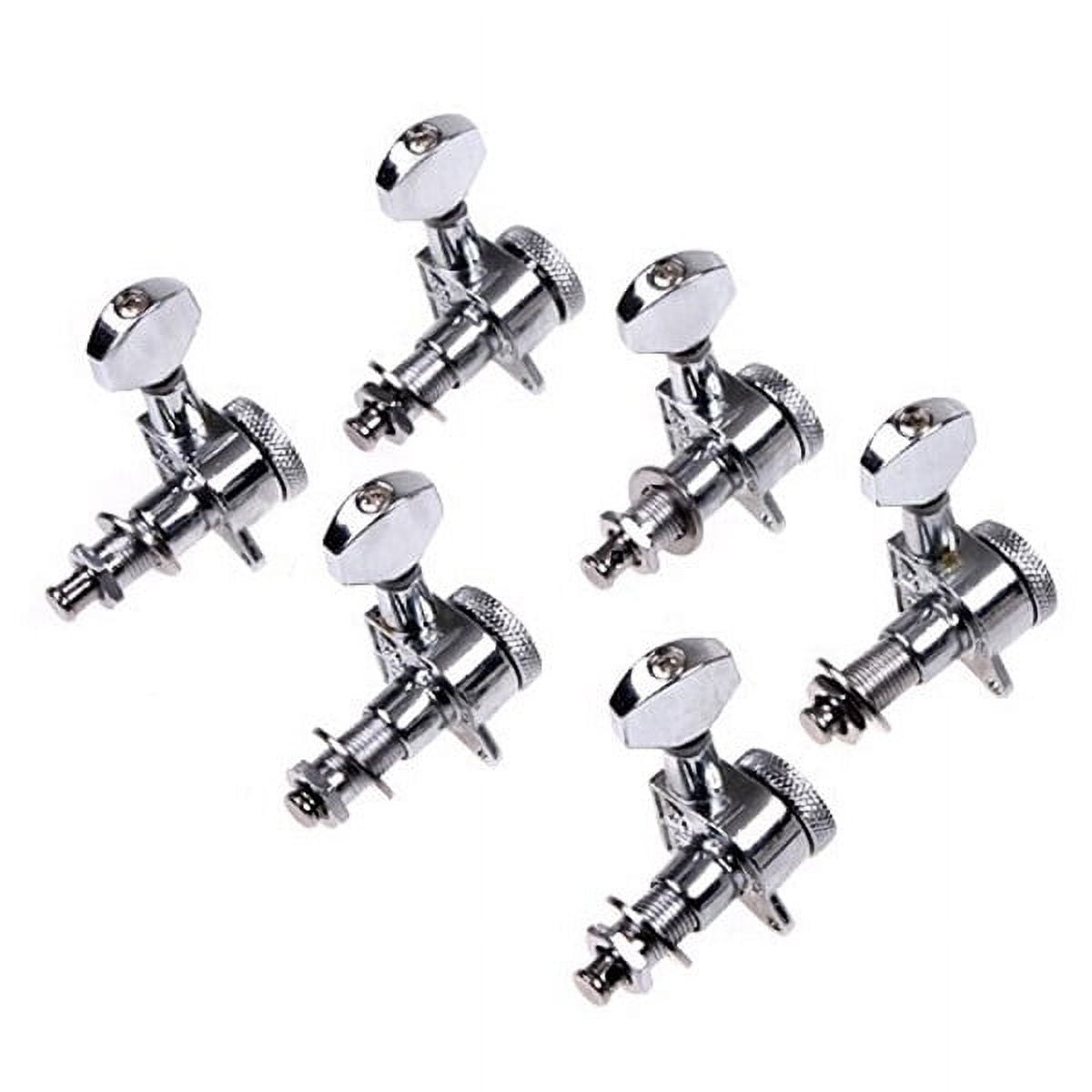 OUNONA Tuner Tuning Spindle Head Steel String Guitar Machine Heads Silver
