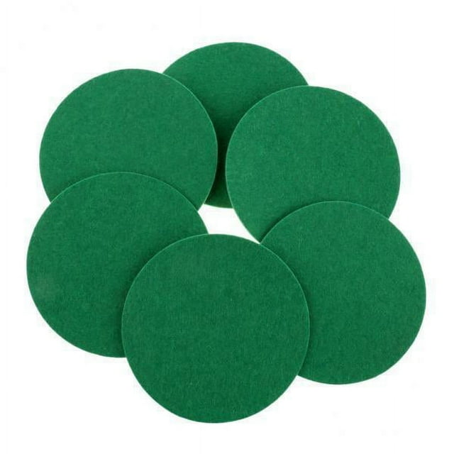 koolsoo 7x 6Pcs Self Stick Air Hockey Table Paddle Mallet Pusher Pads Green