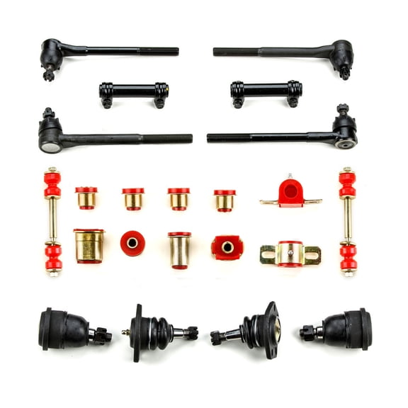 Red Poly Front End Suspension Rebuild Kit Oval CAB Fits 1966 - 1970 Oldsmobile 442 Cutlass
