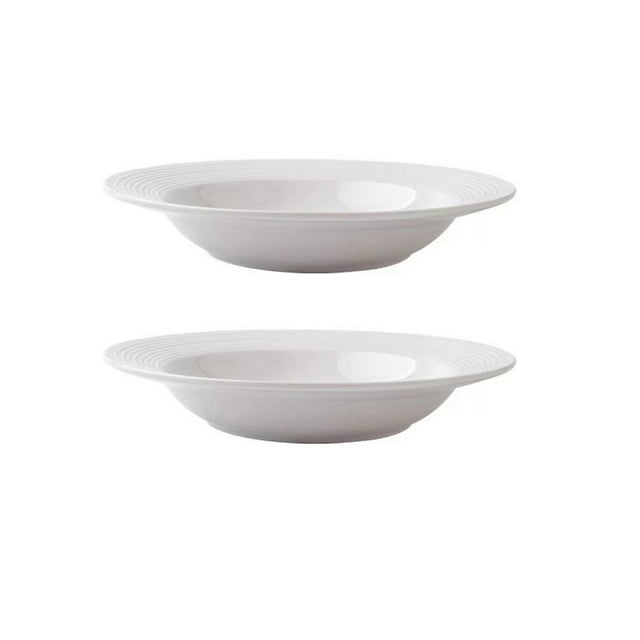 matoen Pure White Design Household Western Food Plates Pasta Plates Hotel Restaurant Tableware Meal Plates Dish Plates
