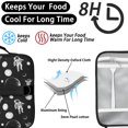 thumbnail image 4 of Astronaut and Moon Black Pattern Insulated Lunch Bag with Shoulder Strap and Bottle Holder,Bento School Lunch Bag Box,11x9.5x3.5 Inches, 4 of 5