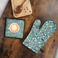 thumbnail image 5 of Pitbull Dog and Flower Floral Kitchen Oven Mitt and Pot Holder Sets 2 Pcs for Baking, Cooking and Grilling, Heat Resistant Up To 392 °F, 5 of 7