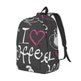 thumbnail image 2 of Daiia I Love Coffee Vintage Canvas Backpack for Men and Women ,Hiking Backpack,Travel Laptop Bag for School,Large Capacity Backpack, 2 of 7