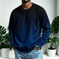 thumbnail image 2 of NOLVAREN Big and Tall Men's Gradient Crewneck Sweatshirt, Long Sleeve Pullover Sweatshirt for Men, Casual Printed Crew Neck Top, M - 4XL, 2 of 6