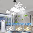 thumbnail image 1 of Kieccall LED Fan Light Remote Control E27 Socket High Power Foldable Wide Voltage Lamp for Home Ceiling, 1 of 5