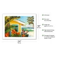 thumbnail image 2 of The Cottage at Crystal Cove - Laguna Beach California - Tropical Paradise - From an Original Watercolor Painting by Robin Wethe Altman - Bamboo Fine Art 290gsm Paper Print (Unframed) 18x24in, 2 of 4