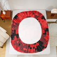 thumbnail image 5 of Feelyou Red Camo Abstract Bed Sheets, Pixel Grid Miners Teens King Sheets, 4 Pieces, 5 of 7