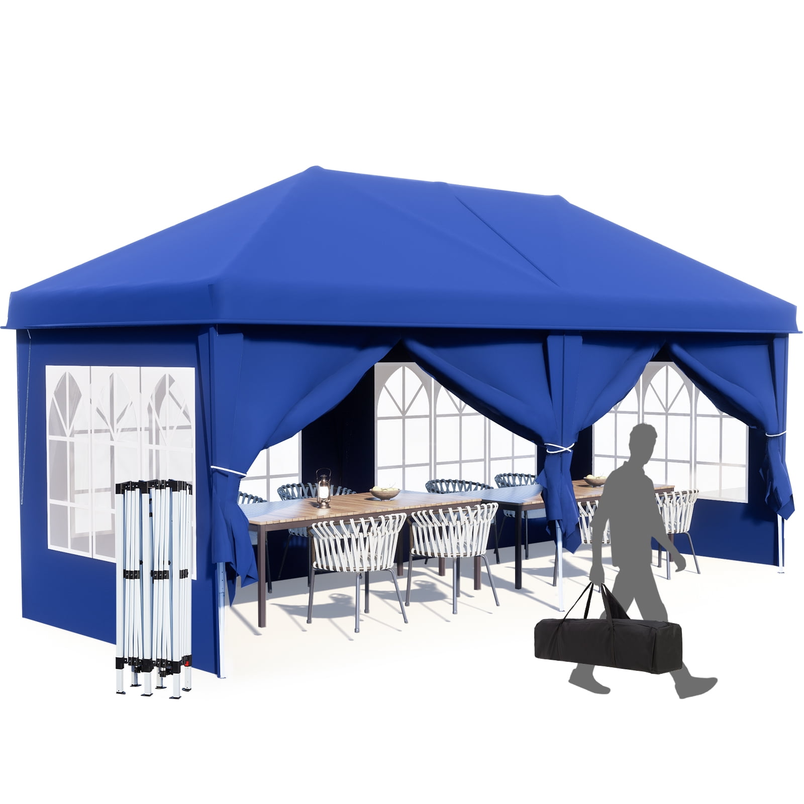Buy AVAWING 10 x 20 Canopy Tent with Sidewalls, Folding Pop Up Canopies