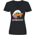 thumbnail image 3 of Inktastic Crabulous Cute Hermit Crab with Purple Nail Polish Women's V-Neck T-Shirt, 3 of 5