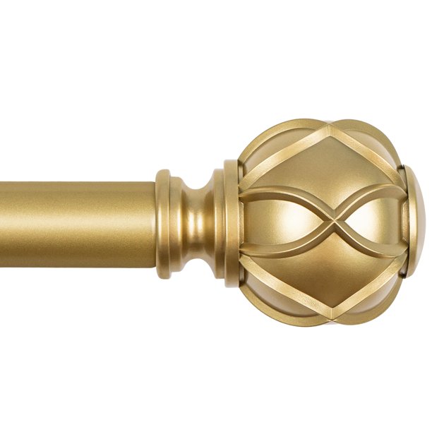 Barra de Cortina Ajustable KAMANINA 81-218 cm Oro Resistente