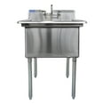 thumbnail image 3 of 24″ x 24″ Stainless Steel Prep & Utility Sink With Faucet | 304 Stainless Steel | NSF | Overall Size: 30″ x 29.5″ | Restaurant, Kitchen, Laundry, Garage, 3 of 7