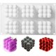 thumbnail image 1 of Molde de vela de burbujas de 6 cavidades, molde de bola de cubo 3D, molde de silicona para cera de soja, jabón perfumado, fabricación de velas, adornos caseros, artesanía DIY Fason WRLF-559, 1 of 7