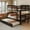 Espresso, variant on Newest Full over Full Bunk Bed with Twin Size Trundle , Ladder -Espresso
