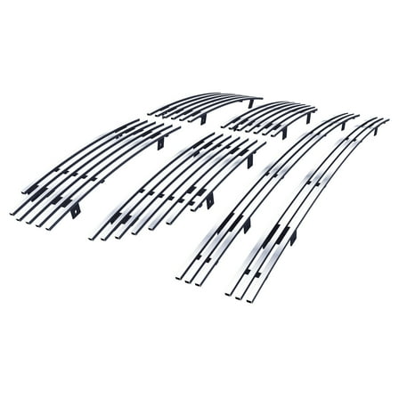 APS Premium Chrome Horizontal Billet Front Grille Grill Insert Compatible with Dodge Magnum 2005-2007 Combo N19-A28978D