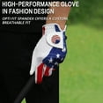 thumbnail image 5 of FINGER TEN Golf Gloves Men Left Hand Right with Ball Marker USA Flag Blue Camo Plaid Pack, Mens Leather Golf Glove All Weather Grip Small Medium ML Large XL, 5 of 7