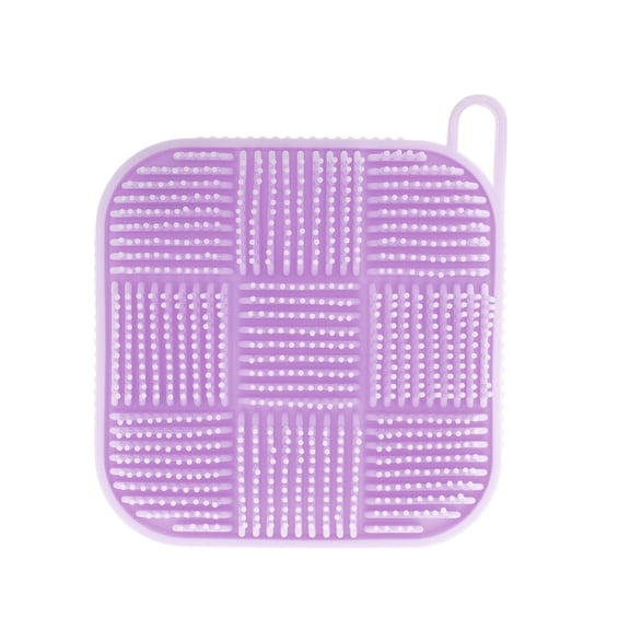 Unique Bargains Nine-square Double-sided Bath Brush 1 Pc Purple