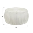 thumbnail image 2 of Household Essentials Handwoven Resin Storage Stool Ottoman, White, 2 of 6