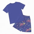 thumbnail image 5 of HCNTES Baby Boys Girls Independence Day Short Sleeved Two piece Set With Cute Cartoon Pattern Kids Girl Boy Spring Summer Outfit 2T 3T 4T 5T(H03-Blue,6-7 Years), 5 of 7