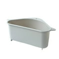 thumbnail image 1 of Inteprter Colador Triangular para fregadero de cocina, escurridor de frutas y verduras, cesta con ventosa, estante de esponja, estante de almacenamiento Organizadores de utensilios de cocina gris Inteprter HA2883-02B, 1 of 6