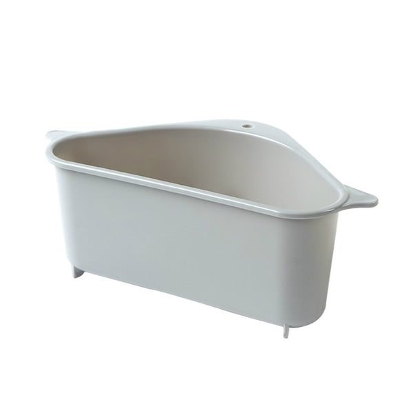 Cateissary Filtro de fregadero cocina filtro de fregadero triangular colador drenaje vegetal Fruite escurridor cesta ventosa soporte de esponja Organizadores de utensilios de cocina gris