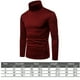 thumbnail image 4 of Minnieouse Camisa térmica de cuello alto para hombre, jersey de Color sólido, ropa interior suave y cómoda para dormir en otoño e invierno, Ropa interior Vino rojo L, 4 of 6