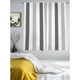 thumbnail image 4 of Grey Striped Semi Sheer Curtains 63 Inch Length 2 Panels Set, Minimalist Farmhouse Stripe Sheer Kitchen Curtain Privacy Voile Window Curtain for Living Room Bedroom Rod Pocket Drapes, 4 of 7