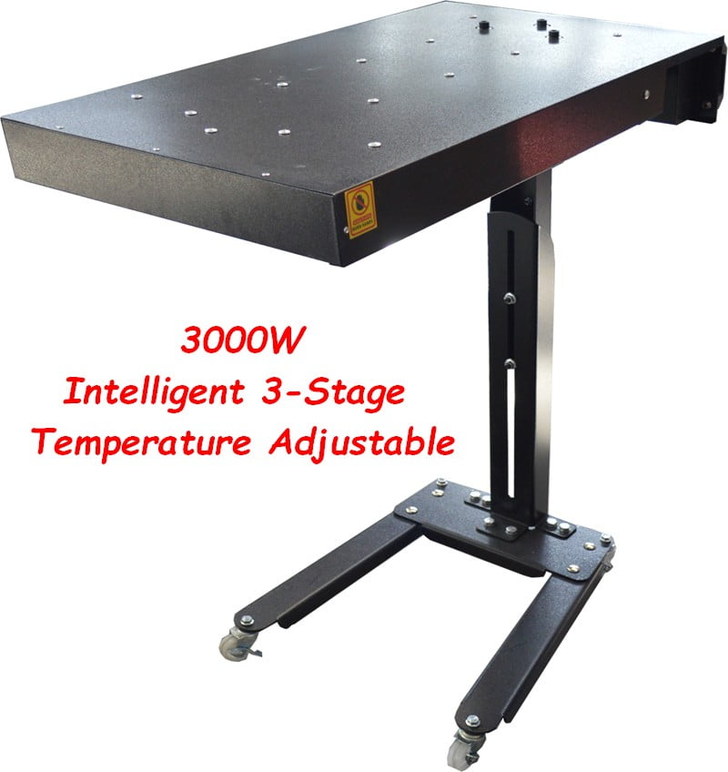 110V 3000W Intelligent 3-Stage Temperature Adjustable Flash Dryer for Screen Printing Flash Cure for Screen Printing 18X 24Inch Silk Screen Printing for T-shirt Curing Ink 