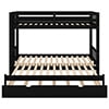 Kadyn Twin over Pull-out Bunk Bed with Trundle, 4 Beds in Compact Space, Espresso