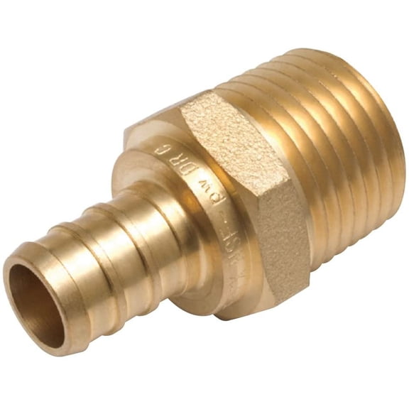 SharkBite UC138LFA Threaded Male Adapter, 3/4" x 1/2", Brass