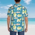 thumbnail image 4 of Sikiie Cute Polar Bear Fishing Print Men's Hawaiian Shirt, Summer Beach Button Pocket Short Sleeve T-Shirt,X-Large, 4 of 7