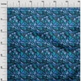 thumbnail image 3 of oneOone Viscose Jersey Medium Blue Fabric Abstracts Fabric For Sewing Printed Craft Fabric By The Yard 60 Inch Wide, 3 of 5