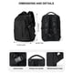thumbnail image 5 of Mochila de viaje Suwasp Large para mujeres y hombres 28 L - Negra, 5 of 7
